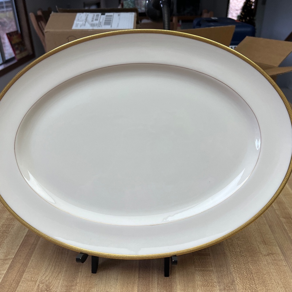 Lenox Tuxedo J33  Platter.  15 .75 inches Gold encrusted